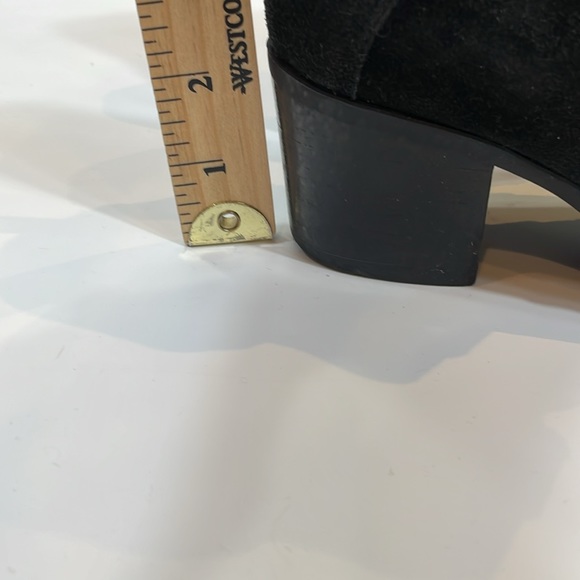 La Canadienne Boots Size 8.5 Black Suede Leather Ankle Booties Liw Heel - Picture 5 of 9